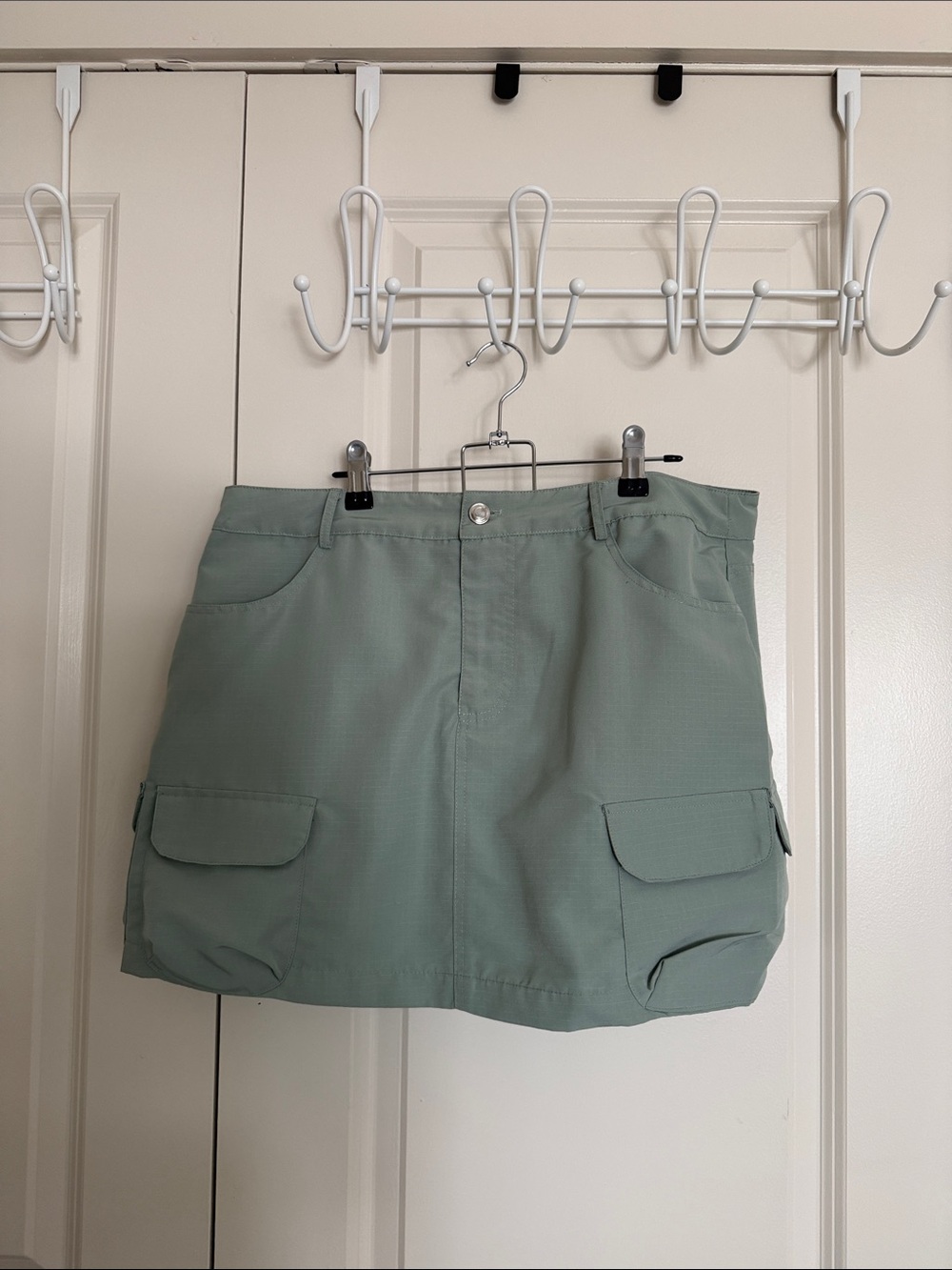 Lulu's Sage Green Cargo Mini Skirt
